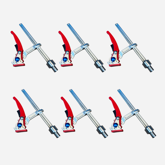 Ensemble de 6 pinces de fixation avec levier 80x250