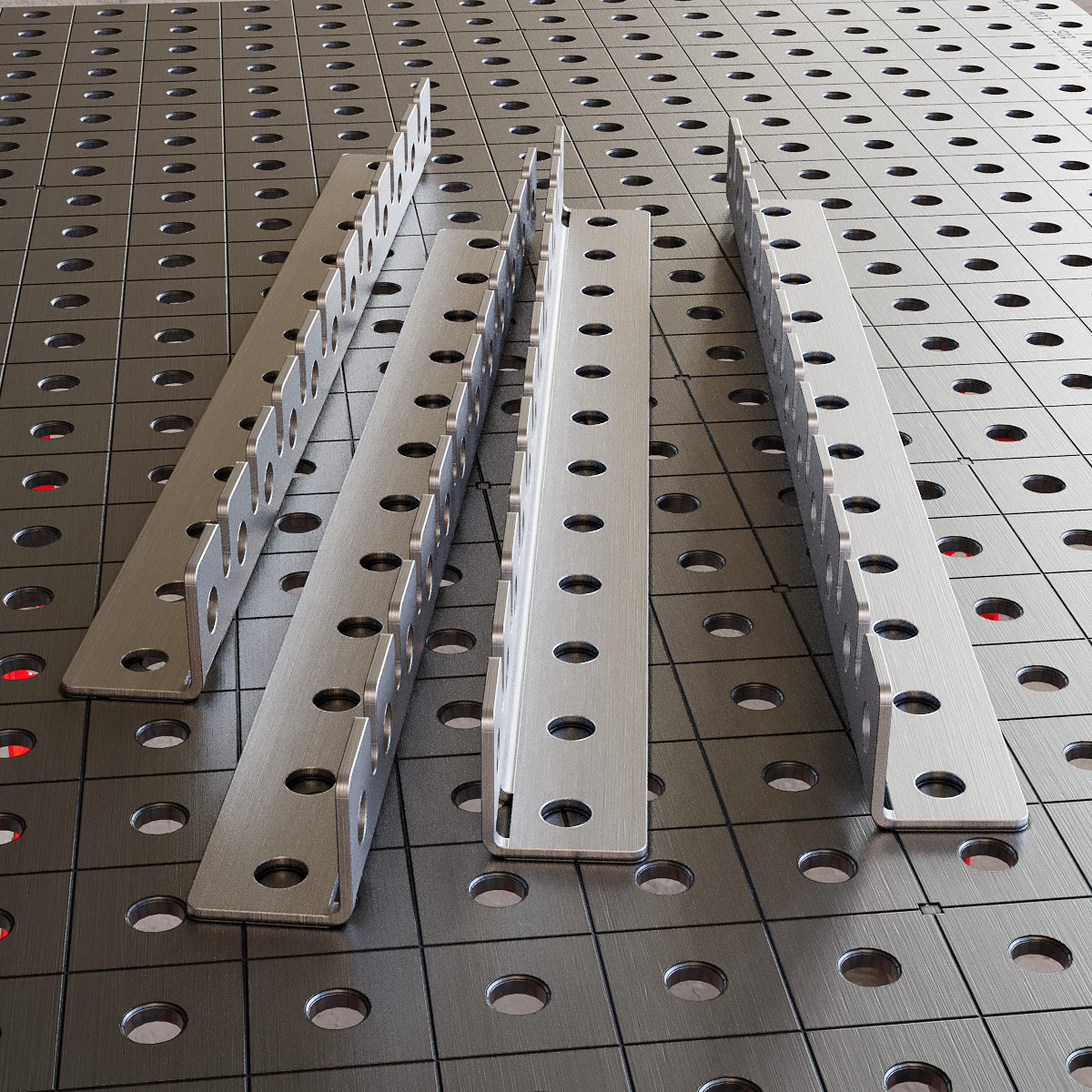 Geperforeerde metalen hoek 590x50x50 4 mm