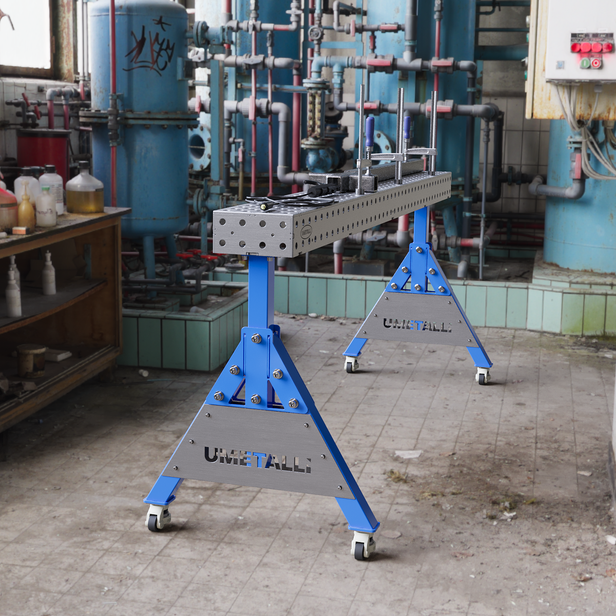 Welding Support 2000x200x100 on wheels