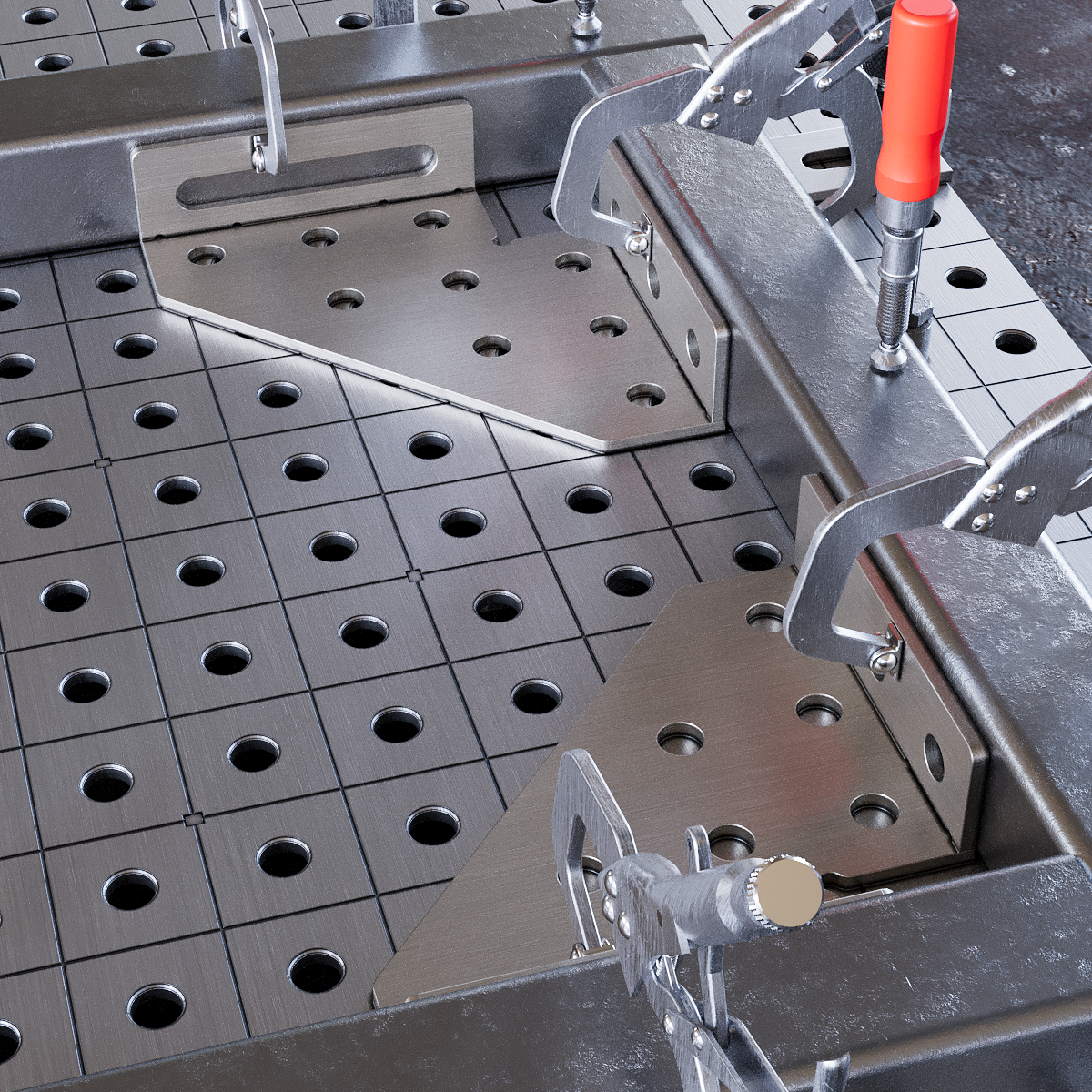 Clamping Square Left 200x200x50 6 mm