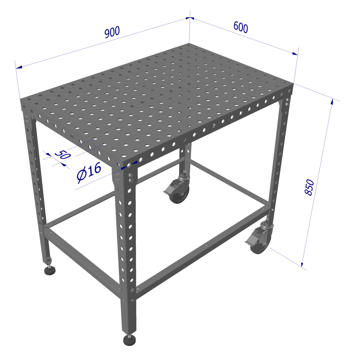 Workbench Umetalli HobbyPlat 3D Two-Wheel