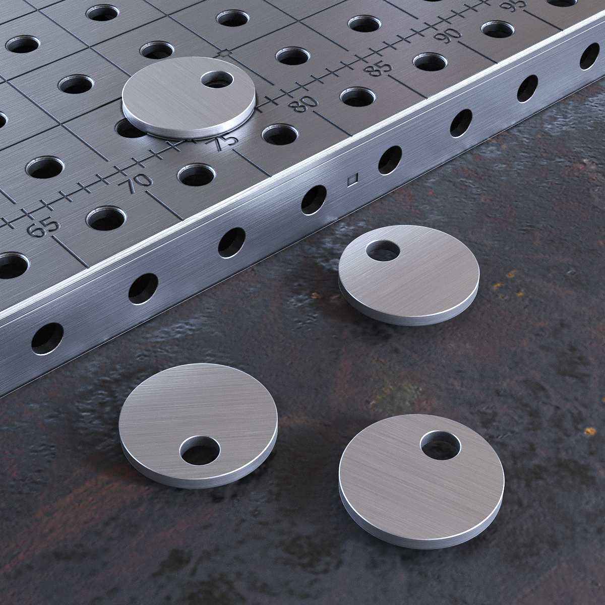 Rund excentrisk stop D65 6 mm 